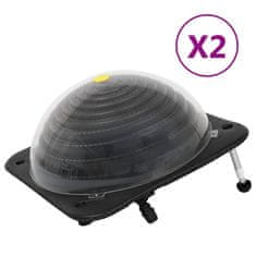 Vidaxl Solarni grelci za bazen 2 kosa 75x75x36 cm HDPE aluminij