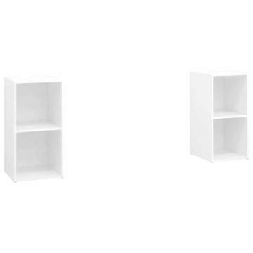 Vidaxl TV omarice 2 kosa bele 72x35x36,5 cm iverna plošča