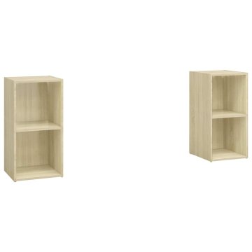 Vidaxl TV omarica 2 kosa sonoma hrast 72x35x36,5 cm iverna pl.