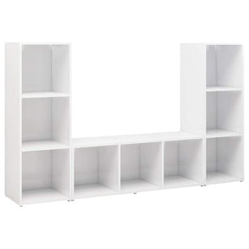 Vidaxl TV omarice 3 kosi 107x35x37 cm iverna plošča
