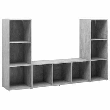 Vidaxl TV omarice 3 kosi 107x35x37 cm iverna plošča