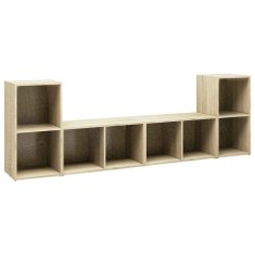 Vidaxl TV omarice 4 kosi sonoma hrast 72x35x36,5 cm iverna plošča