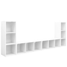 Vidaxl TV omarice 4 kosi bele 107x35x37 cm iverna plošča