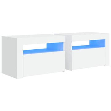 Vidaxl Nočna omarica 2 kosa z LED lučkami 60x35x40 cm