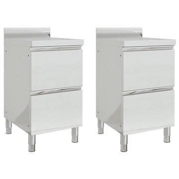 Vidaxl Profesionalne kuhinjske omarice z 2 predaloma 2 kosa 50x60x96 cm