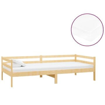 Vidaxl Dnevna postelja z vzmetnico 90x200 cm trdna borovina