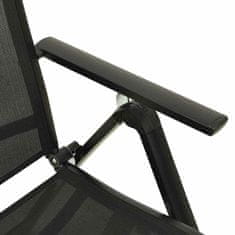 Vidaxl Vrtna jedilna garnitura 7-delna aluminij antracitna