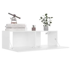 Vidaxl TV omarice 4 kosi bele 100x30x30 cm iverna plošča