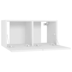 Vidaxl TV omarice 4 kosi bele 60x30x30 cm iverna plošča