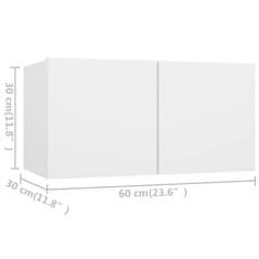 Vidaxl TV omarice 4 kosi bele 60x30x30 cm iverna plošča