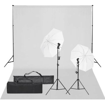 Vidaxl Komplet za foto studio z lučmi in ozadjem