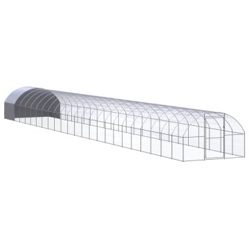 Vidaxl Zunanji kokošnjak 3x24x2 m pocinkano jeklo