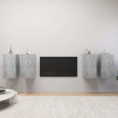 Vidaxl TV omarice 4 kosi betonsko sive 30,5x30x60 cm iverna plošča