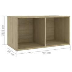 Vidaxl TV omarice 4 kosi sonoma hrast 72x35x36,5 cm iverna plošča