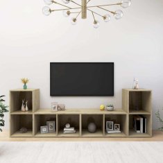 Vidaxl TV omarice 4 kosi sonoma hrast 72x35x36,5 cm iverna plošča