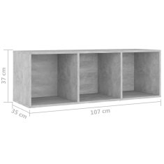Vidaxl TV omarice 3 kosi betonsko sive 107x35x37 cm iverna plošča