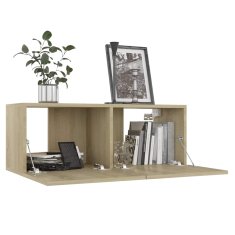 Vidaxl TV omarice 4 kosi sonoma hrast 80x30x30 cm inženirski les