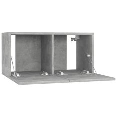 Vidaxl TV omarice 4 kosi betonsko sive 60x30x30 cm iverna plošča