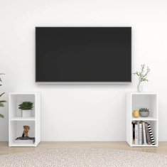 Vidaxl TV omarice 2 kosa bele 72x35x36,5 cm iverna plošča
