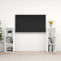 Vidaxl TV omarice 2 kosa bele 107x35x37 cm iverna plošča