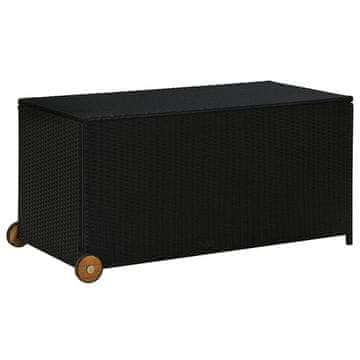 Vidaxl Vrtna škatla 120x65x61 cm poli ratan