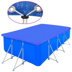 Vidaxl Pokrivalo za bazen PE pravokotno 2 kosa 90 g/m² 394x207 cm