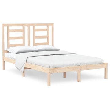 Vidaxl Posteljni okvir iz trdnega lesa 120x190 cm