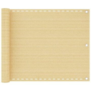 Vidaxl Balkonsko platno bež 75x400 cm HDPE