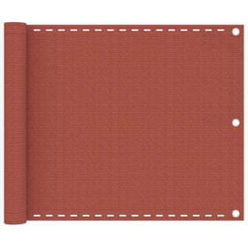 Vidaxl Balkonsko platno terakota 75x400 cm HDPE