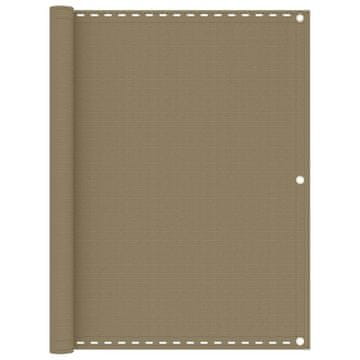 Vidaxl Balkonsko platno taupe 120x500 cm HDPE