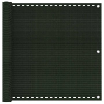 Vidaxl Balkonsko platno temno zeleno 90x300 cm HDPE