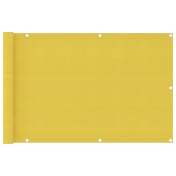 Vidaxl Balkonsko platno rumeno 90x400 cm HDPE