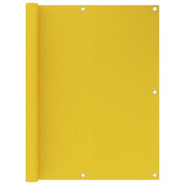 Vidaxl Balkonsko platno rumeno 120x400 cm HDPE