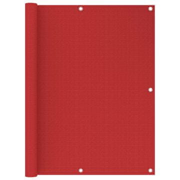 Vidaxl Balkonsko platno rdeče 120x400 cm HDPE