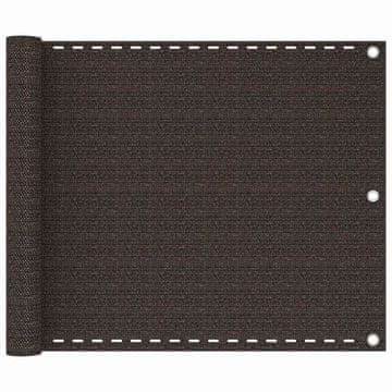 Vidaxl Balkonsko platno rjavo 75x400 cm HDPE