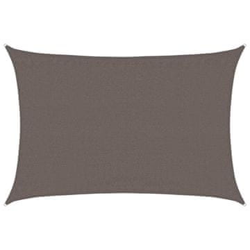 Vidaxl Senčno jadro 160 g/m² antracitno 3,5x4,5 m HDPE