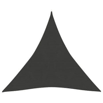 Vidaxl Senčno jadro 160 g/m² antracitno 3x3x3 m HDPE