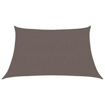 Vidaxl Senčno jadro 160 g/m² antracitno 3/4x2 m HDPE