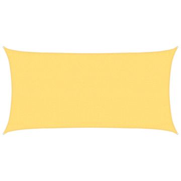 Vidaxl Senčno jadro 160 g/m² bež 3x6 m HDPE