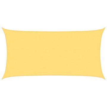 Vidaxl Senčno jadro 160 g/m² bež 4x7 m HDPE