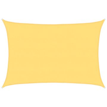 Vidaxl Senčno jadro 160 g/m² bež 5x6 m HDPE