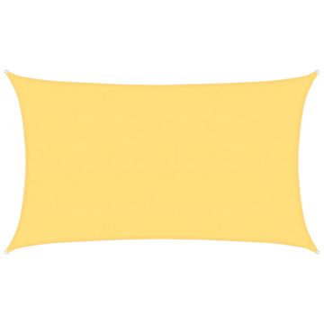 Vidaxl Senčno jadro 160 g/m² bež 5x8 m HDPE