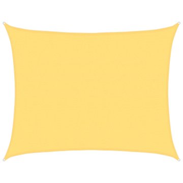 Vidaxl Senčno jadro 160 g/m² bež 6x7 m HDPE