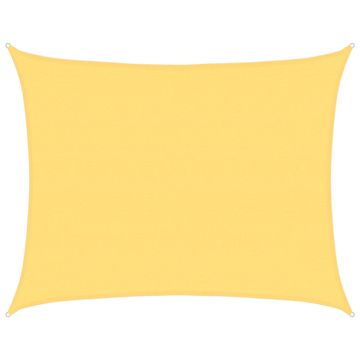 Vidaxl Senčno jadro 160 g/m² bež 6x8 m HDPE