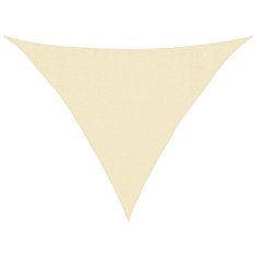 Vidaxl Senčno jadro 160 g/m² krem 3,5x3,5x4,9 m HDPE