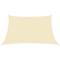 Vidaxl Senčno jadro 160 g/m² krem 3/4x2 m HDPE