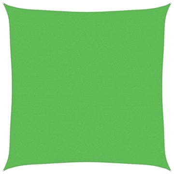 Vidaxl Senčno jadro 160 g/m² svetlo zeleno 4,5x4,5 m HDPE
