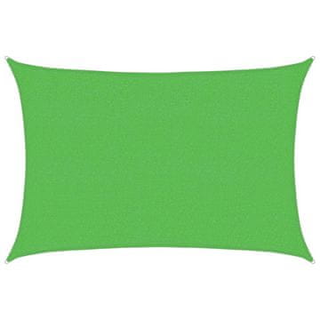 Vidaxl Senčno jadro 160 g/m² svetlo zeleno 2,5x4 m HDPE