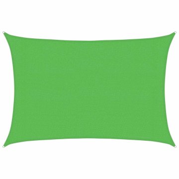 Vidaxl Senčno jadro 160 g/m² svetlo zeleno 3x4 m HDPE