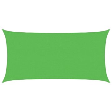 Vidaxl Senčno jadro 160 g/m² svetlo zeleno 3x6 m HDPE
